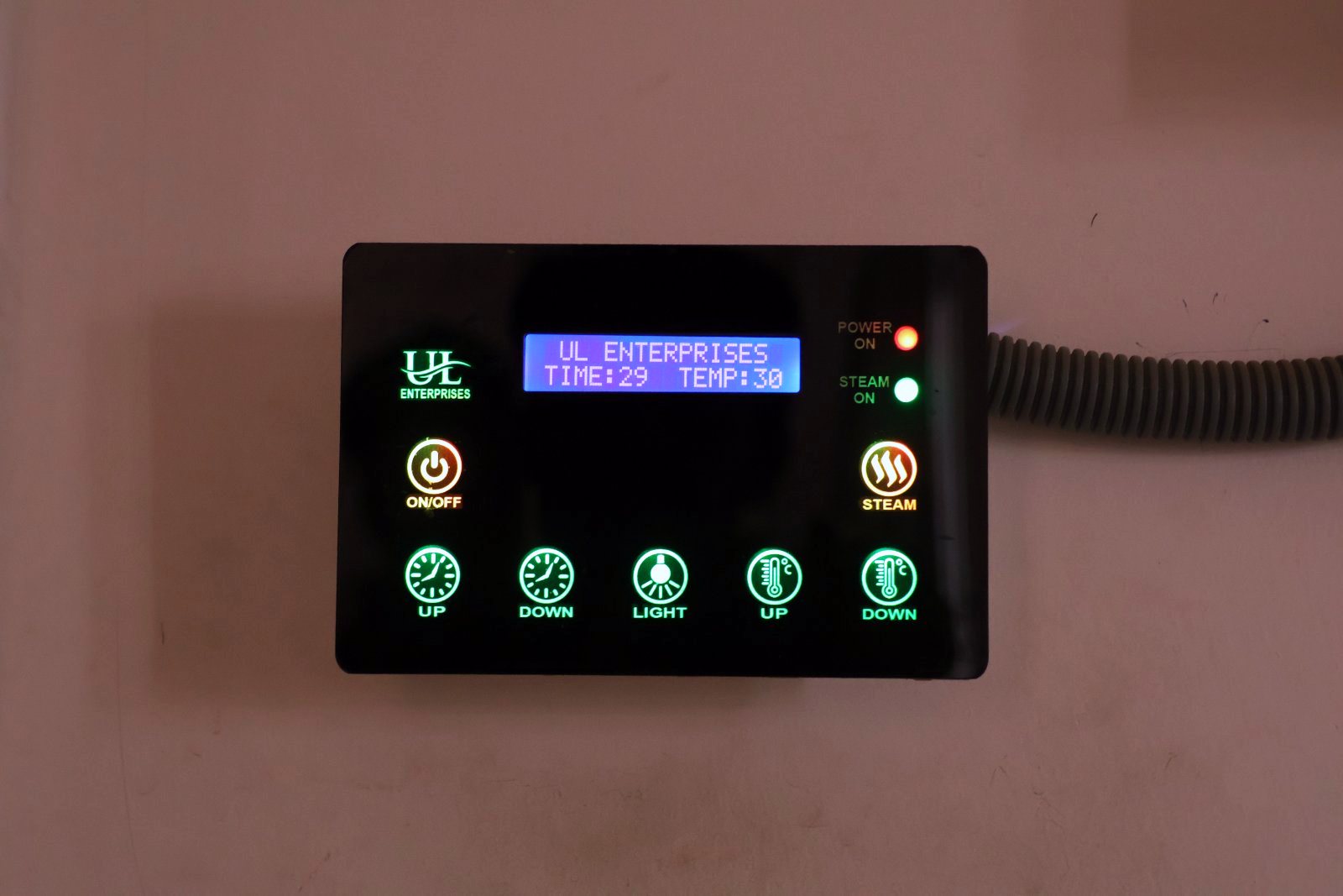 Temperature control panel