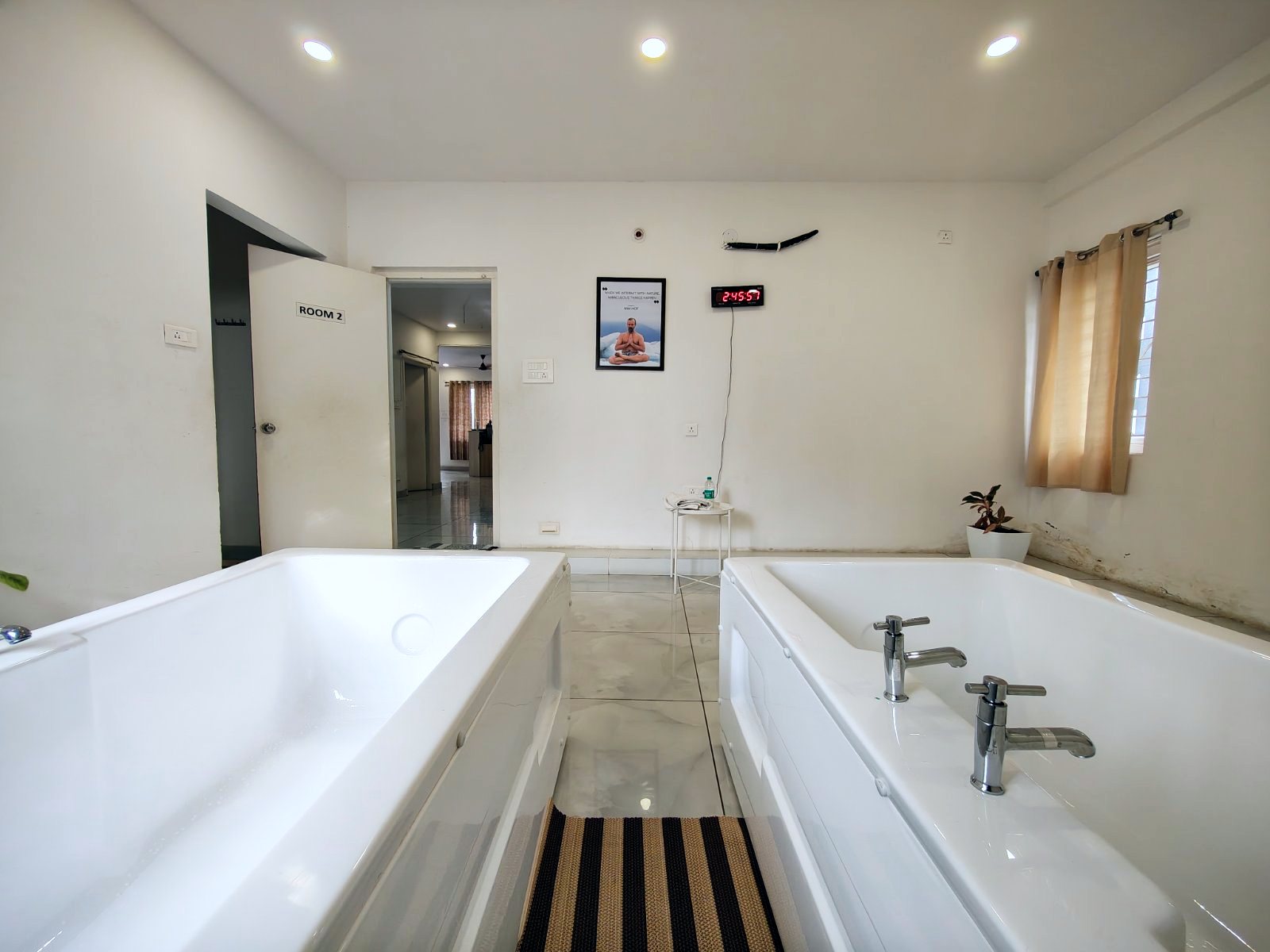 Row of cold plunge tubs
